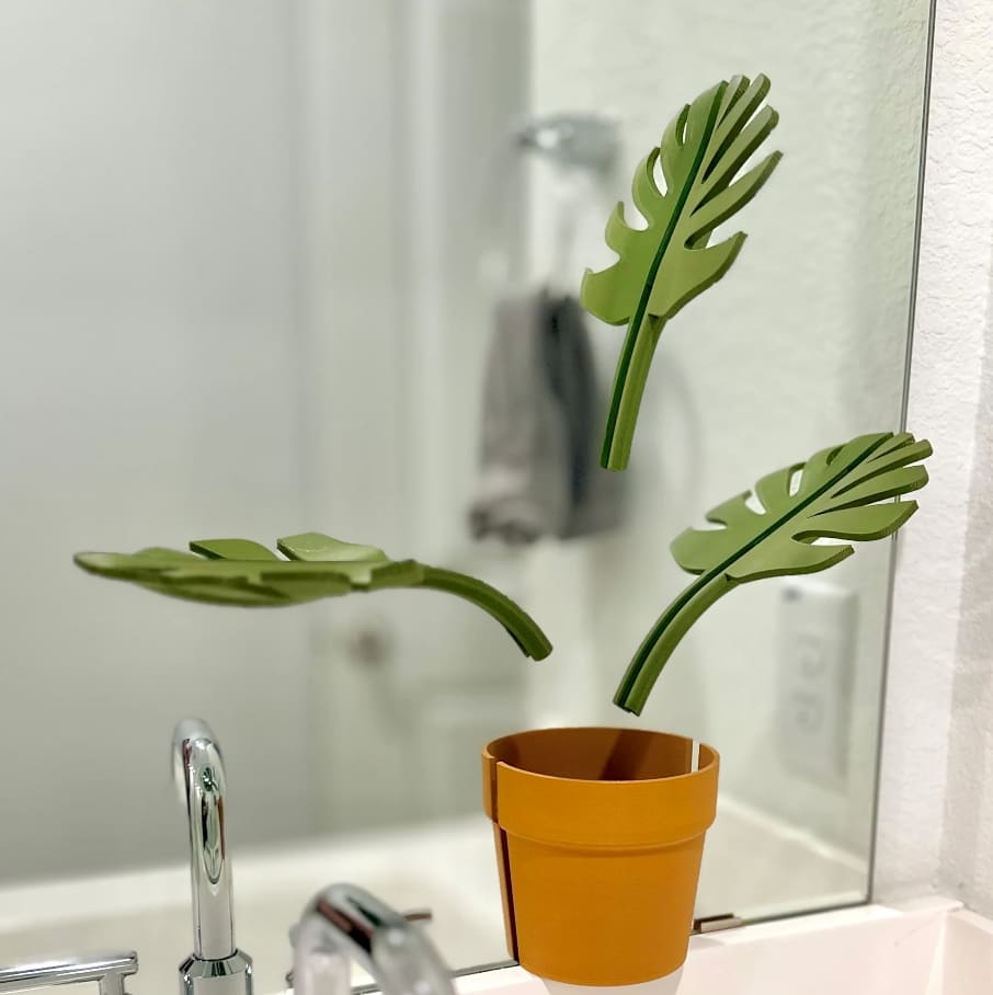 cool things to 3d print_mirror monstera